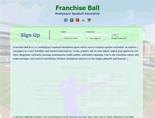 Tablet Screenshot of franchiseball.com